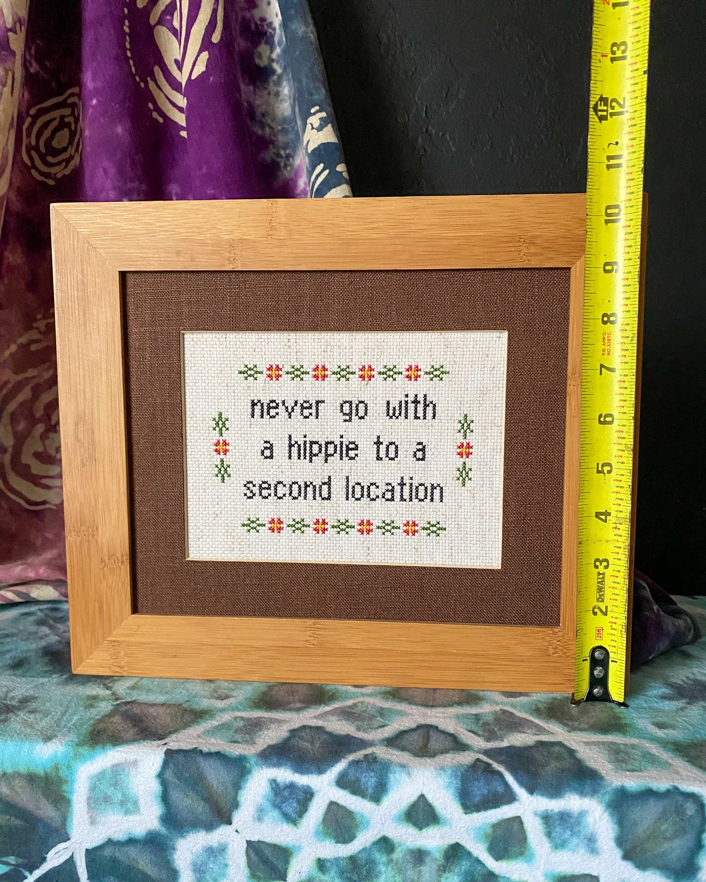 Second Location Framed Cross Stitch Art