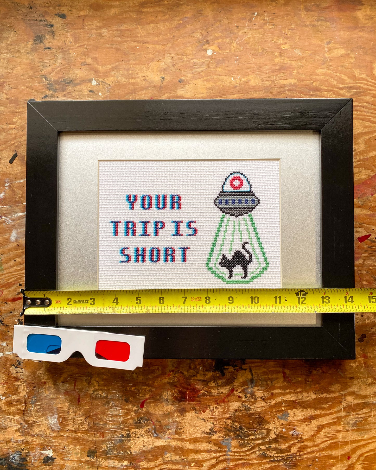 Your Trip is Short Phish Framed Cross Stitch Art