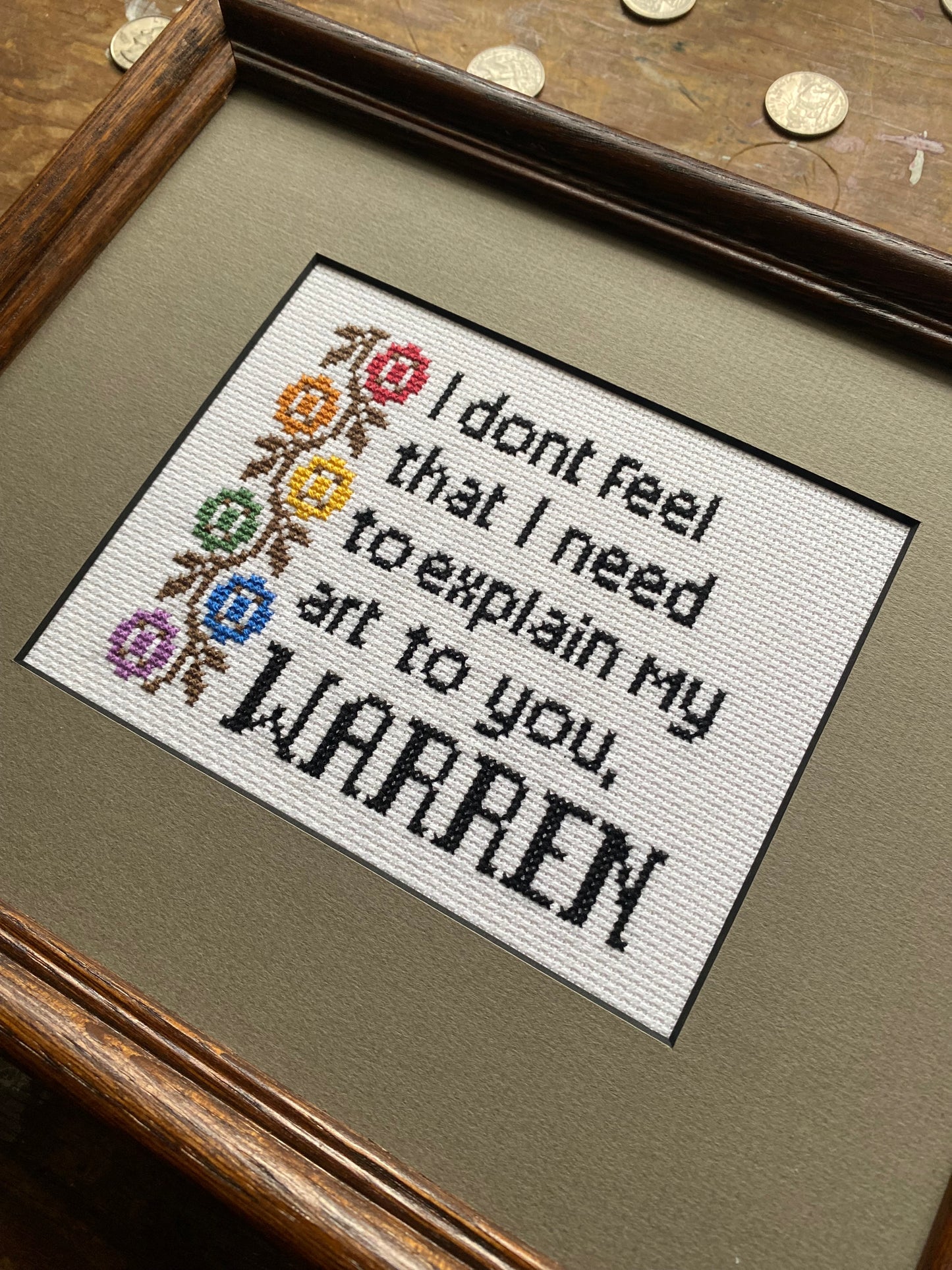 Empire Records Framed Cross Stitch Art