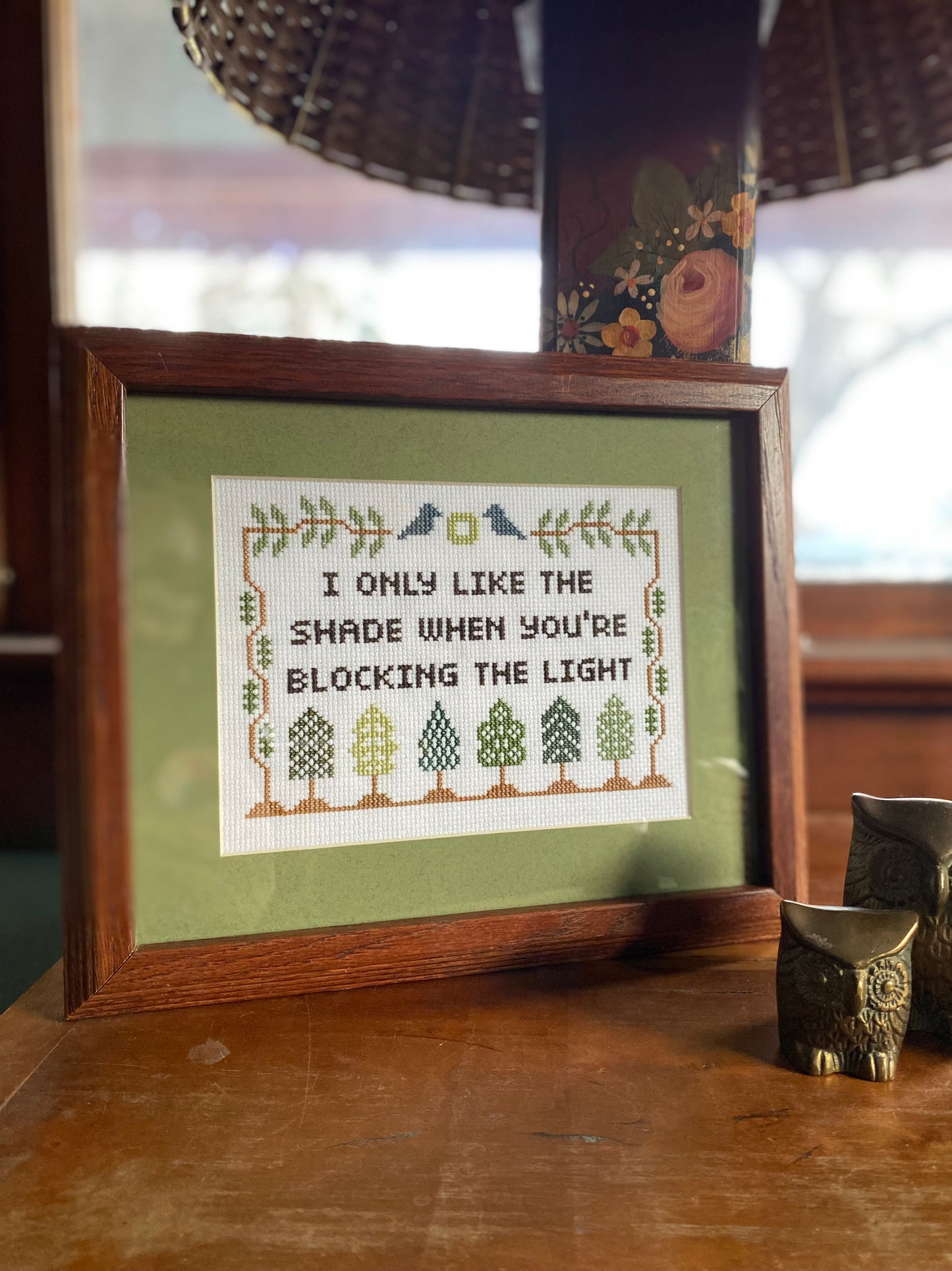 Shade Sampler Original Cross Stitch Art