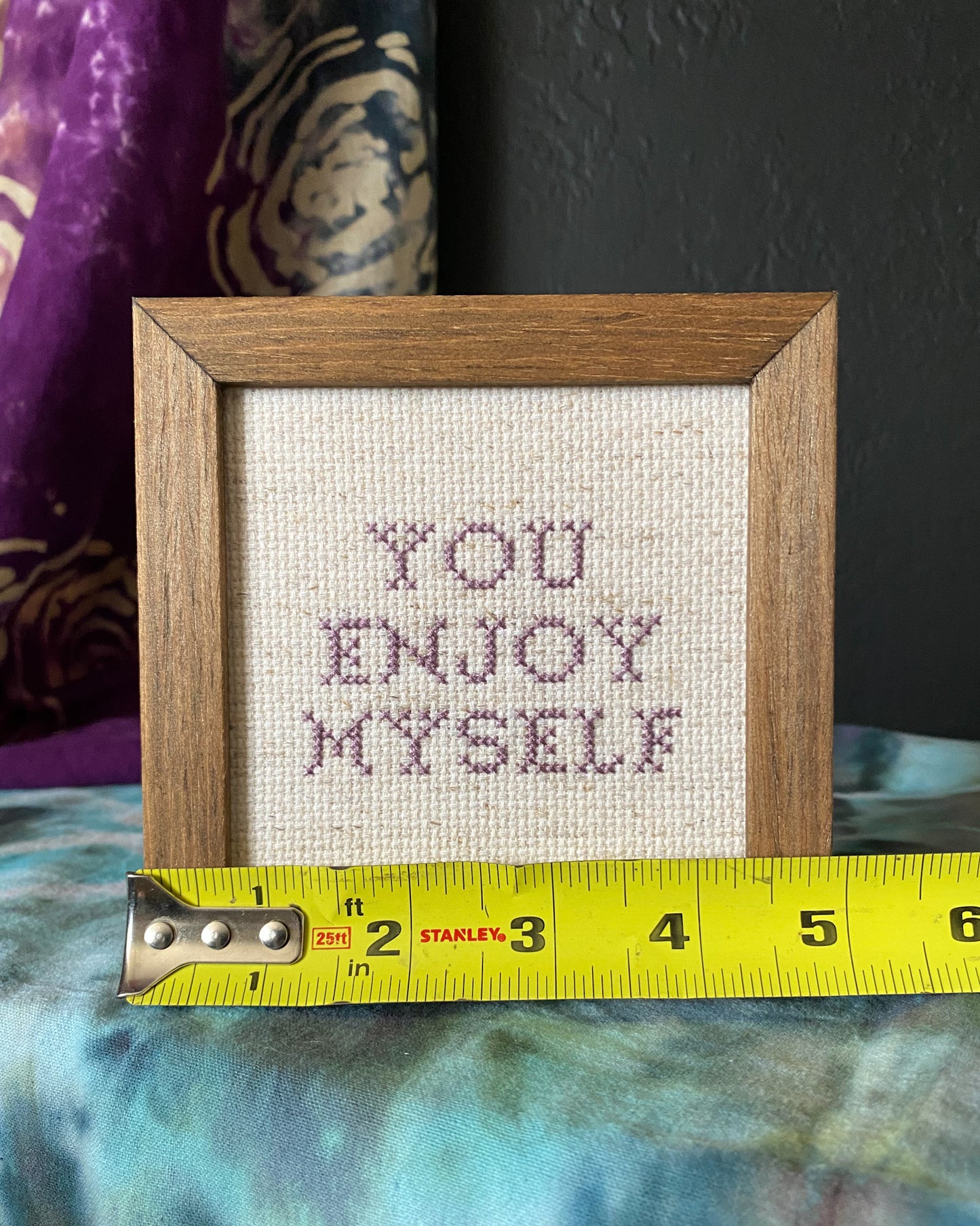 Framed Phish You Enjoy Myself Cross Stitch Art