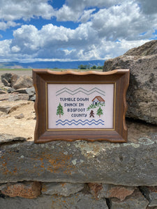 Bigfoot County - Cross Stitch Paper Print