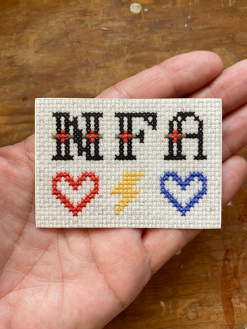 Not Fade Away Cross Stitch Sticker