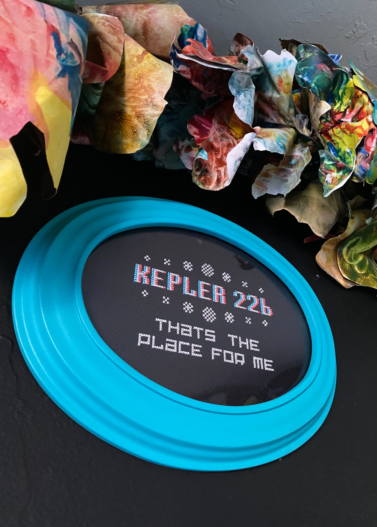 Kepler 22b KGLW Framed Cross Stitch