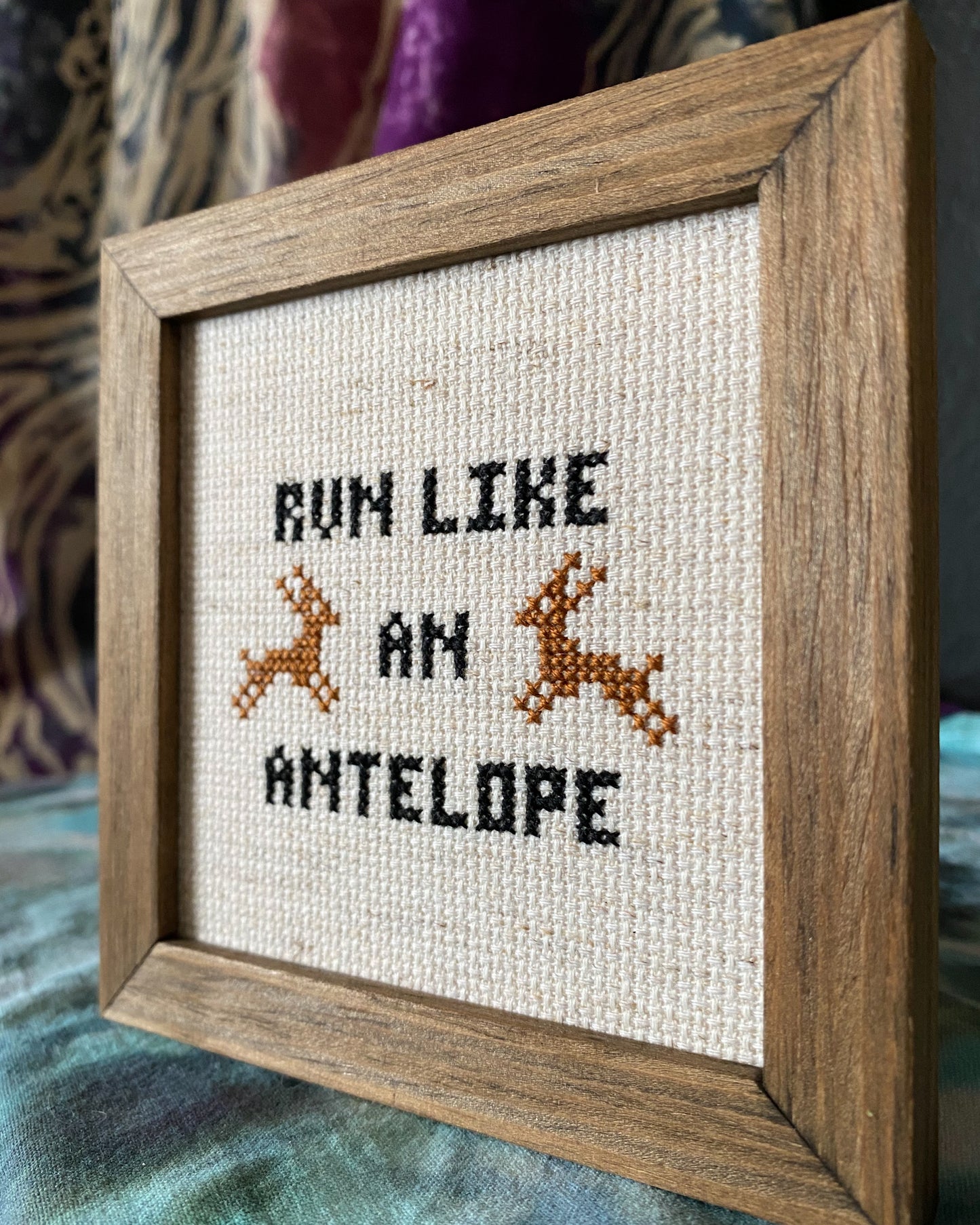 Phish Run Like an Antelope Cross Stitch Art
