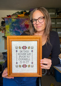 Cornell 77 Finished Framed Cross Stitch Art