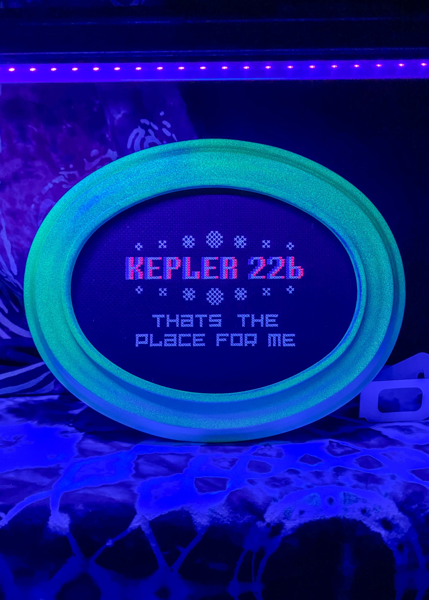 Kepler 22b KGLW Framed Cross Stitch