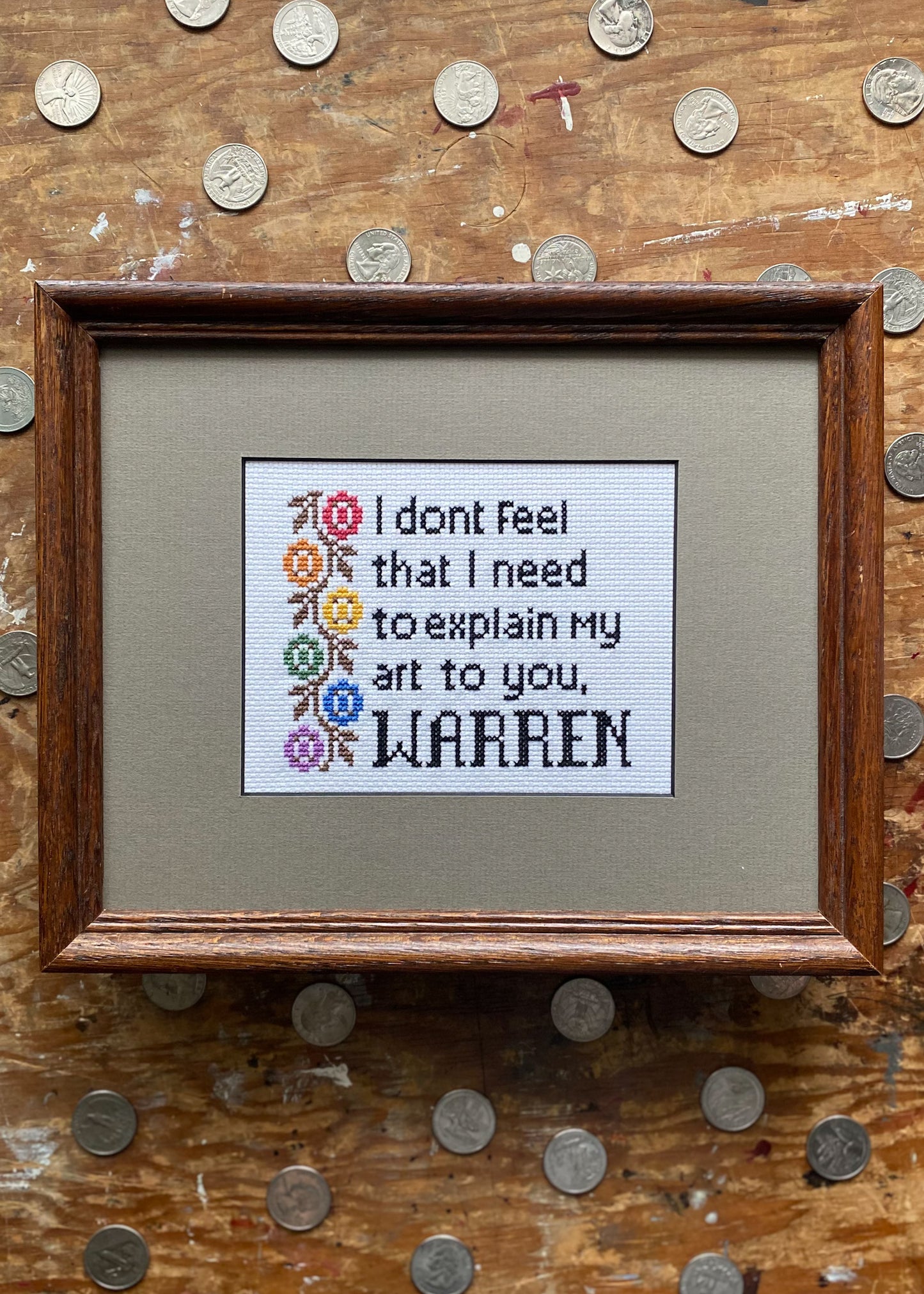 Empire Records Framed Cross Stitch Art