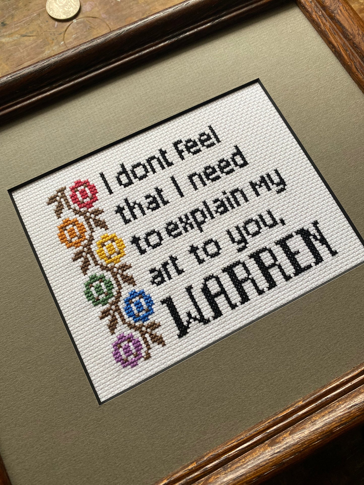 Empire Records Framed Cross Stitch Art