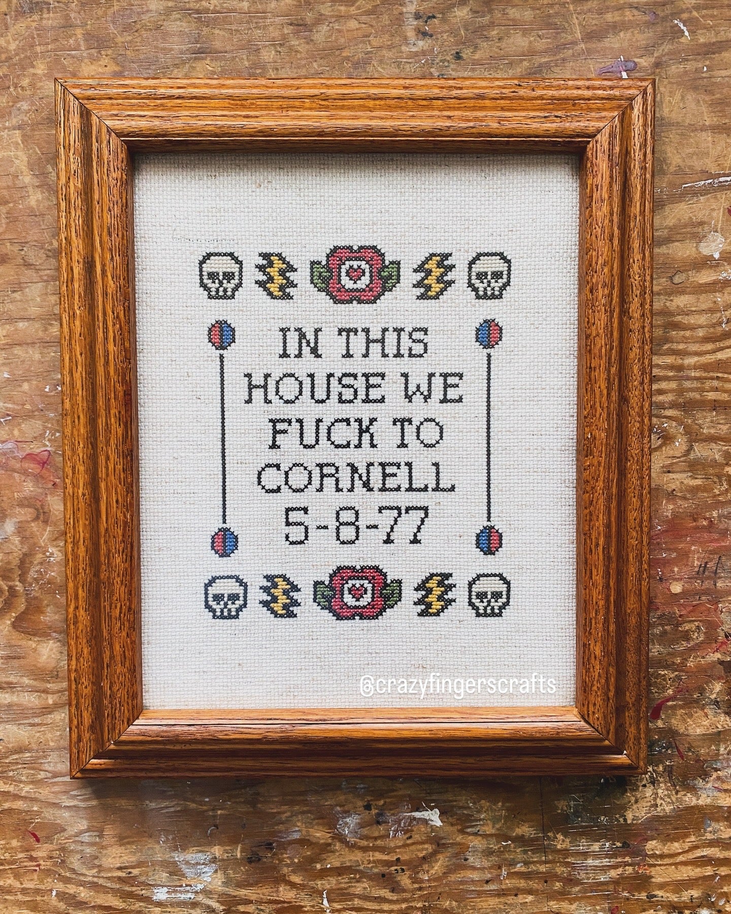 Cornell 77 Finished Framed Cross Stitch Art