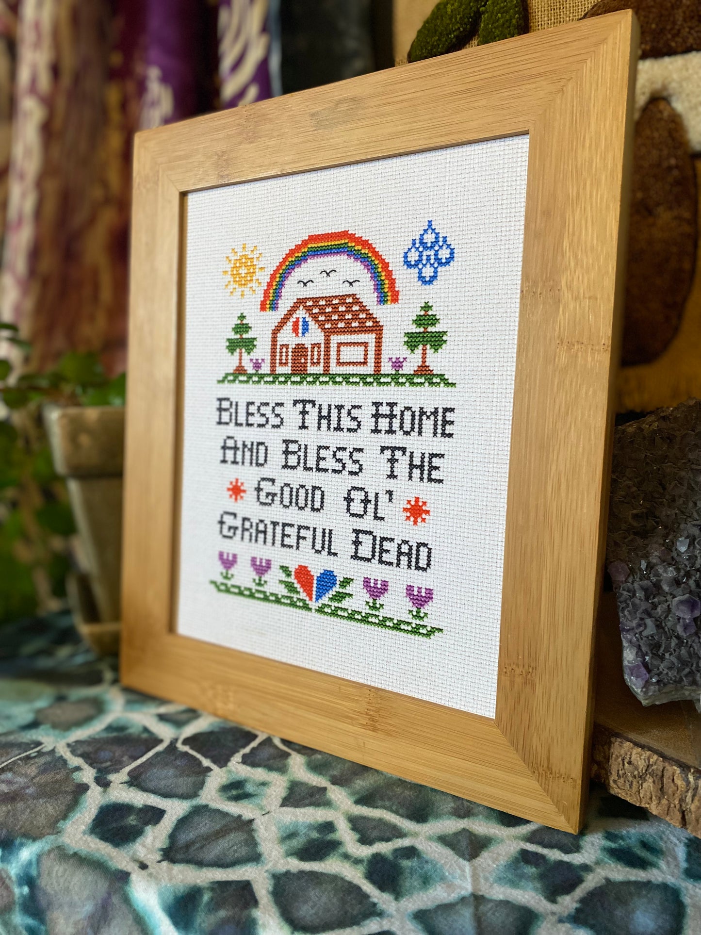 Bless the Good Ol Grateful Dead Cross Stitch Print