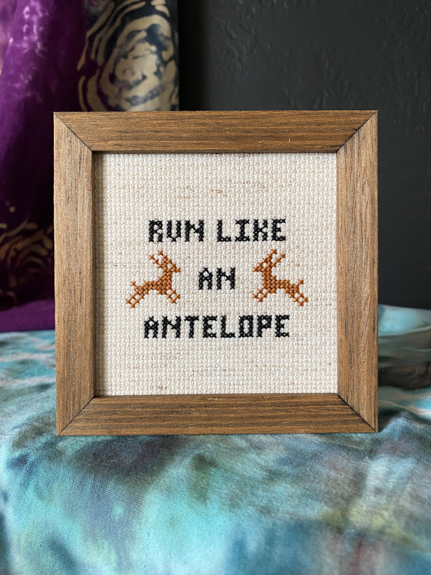 Phish Run Like an Antelope Cross Stitch Art