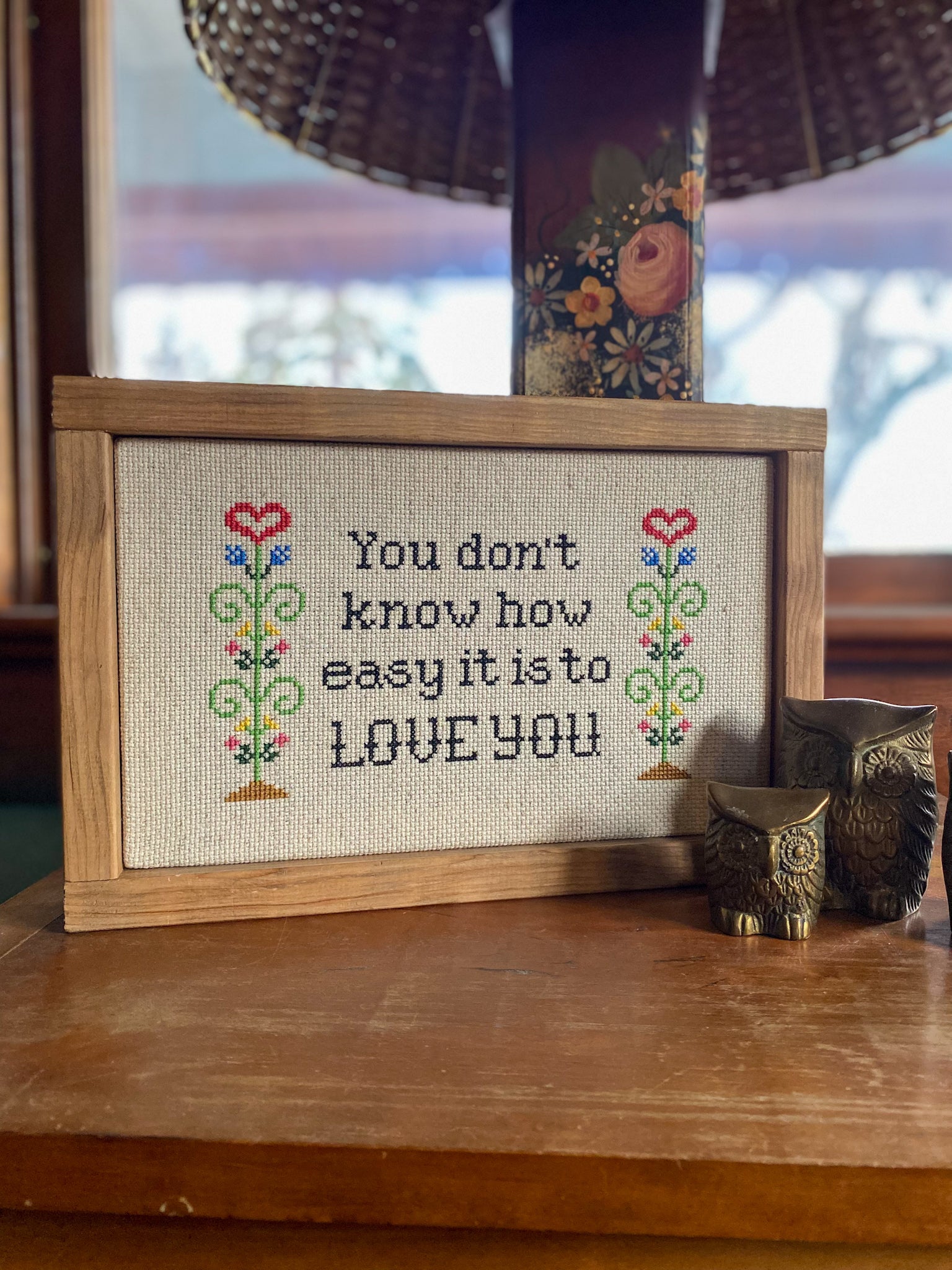 Easy to Love You Original Cross Stitch Art