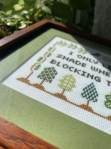 Shade Sampler Original Cross Stitch Art