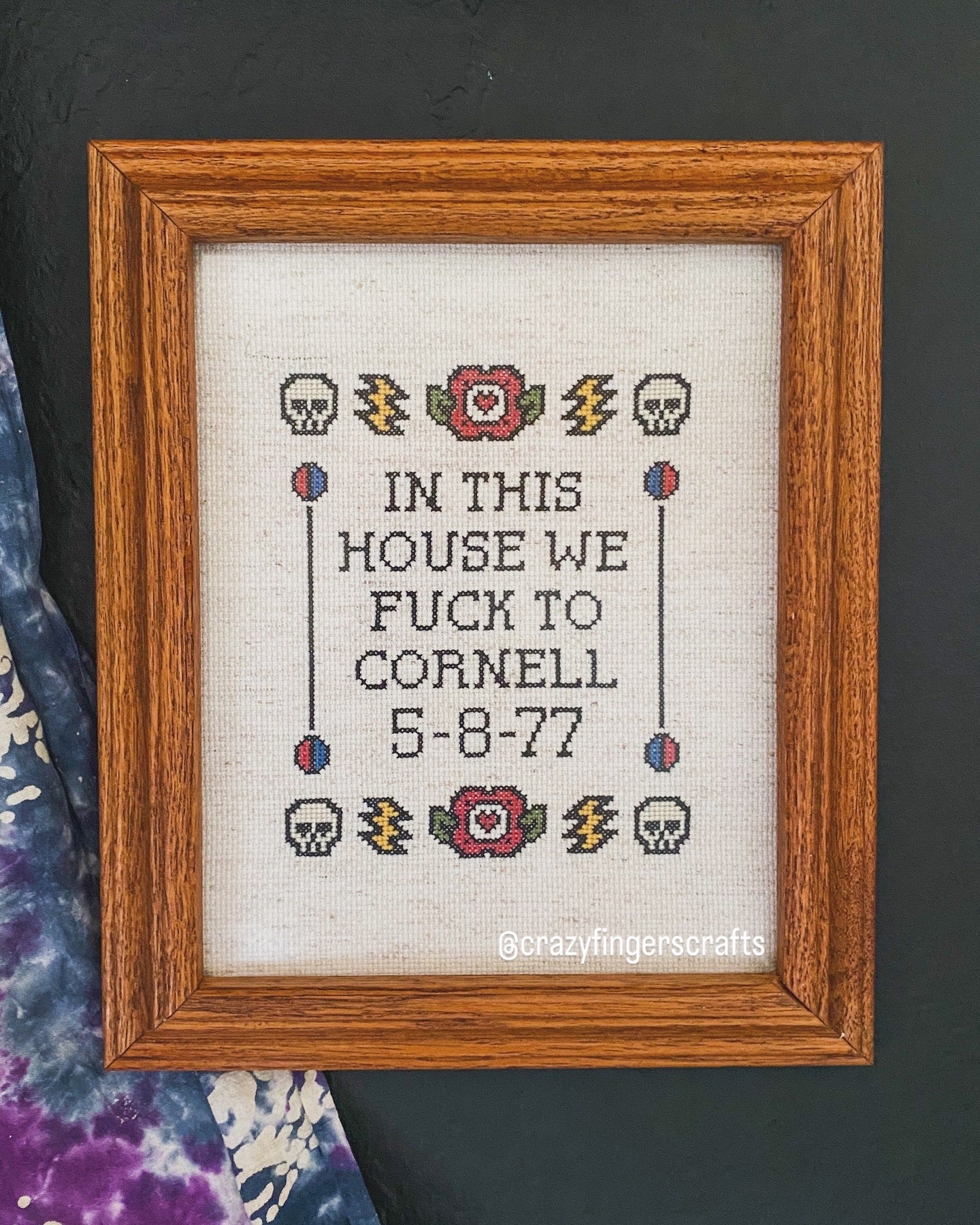 Cornell 77 Finished Framed Cross Stitch Art