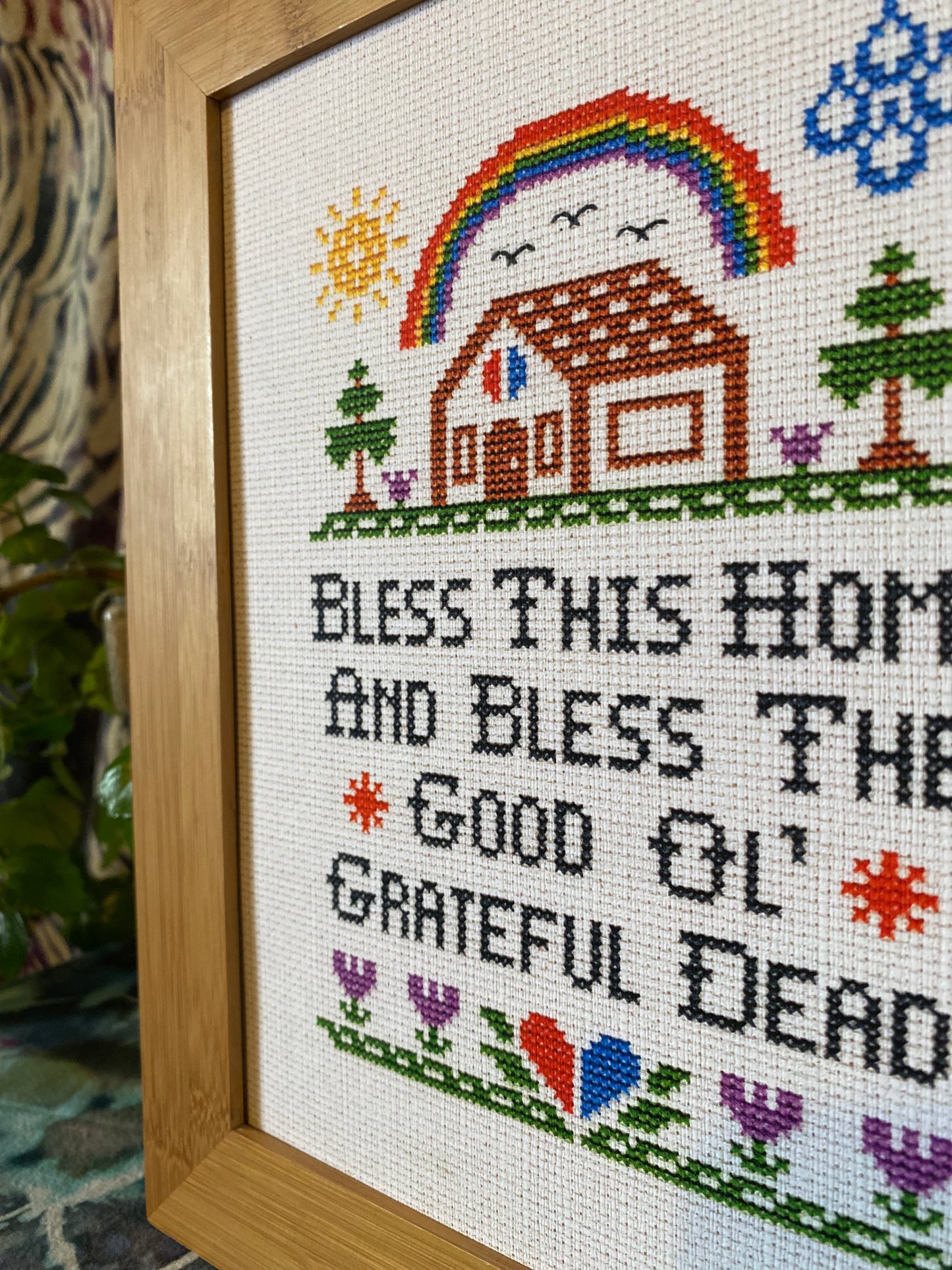 Bless the Good Ol Grateful Dead Cross Stitch Print
