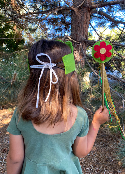 Red Daisy Felt Crown and Wand