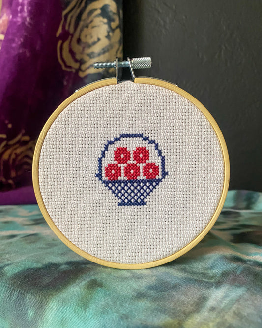 Phish Donut Basket DIY Beginner Cross Stitch Kit