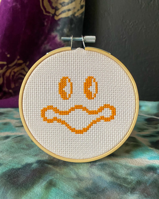 King Gizzard Fishies Face Beginner Cross Stitch Kit