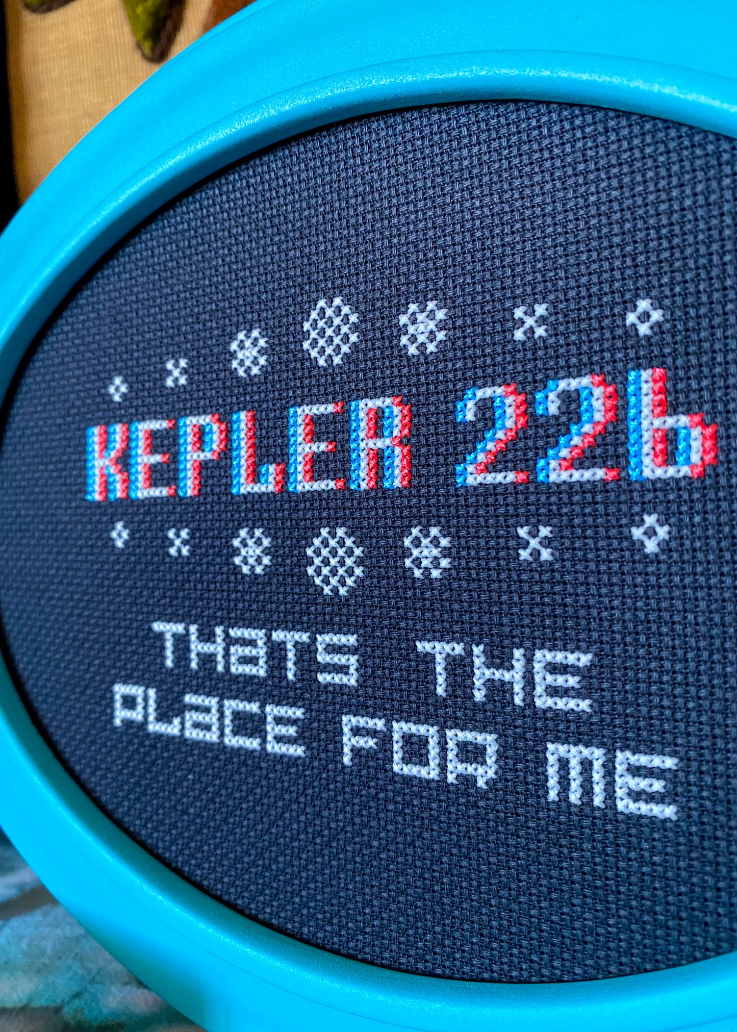 Kepler 22b KGLW Framed Cross Stitch