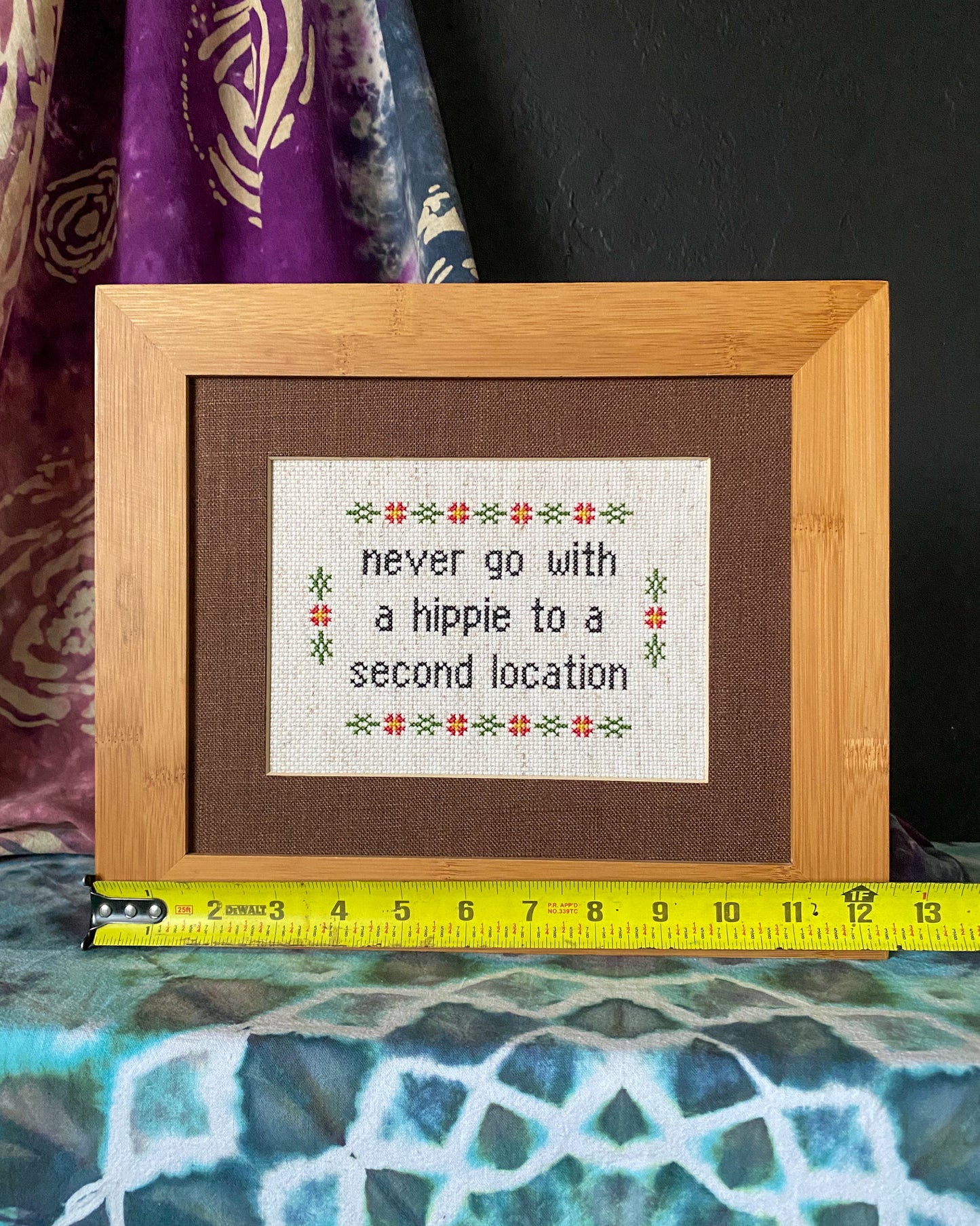 Second Location Framed Cross Stitch Art