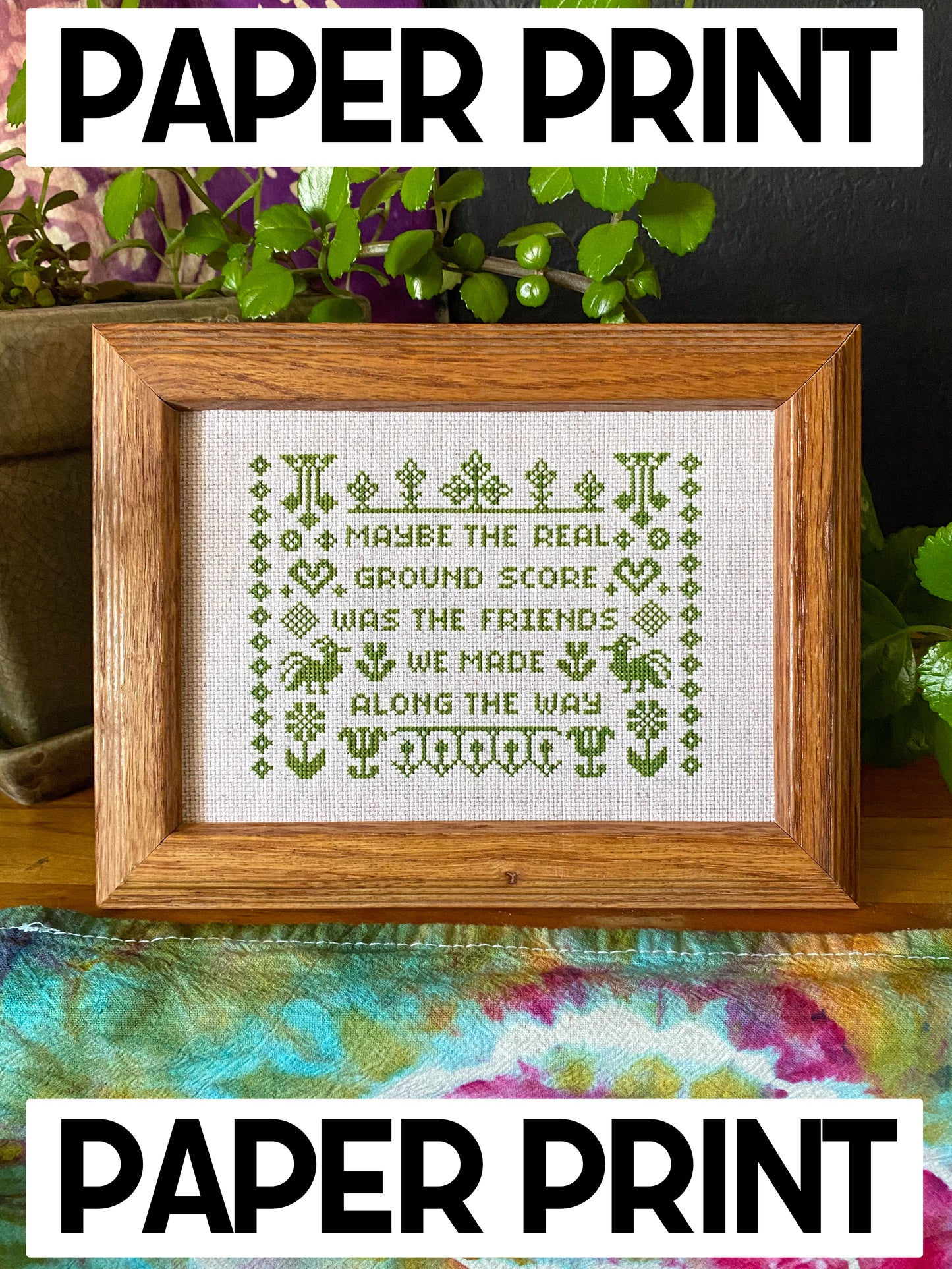Ground Score Cross Stitch Paper Print