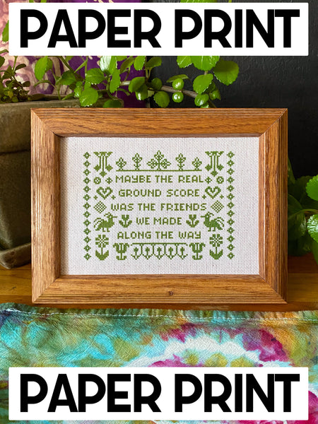 Ground Score - Cross Stitch Paper Print