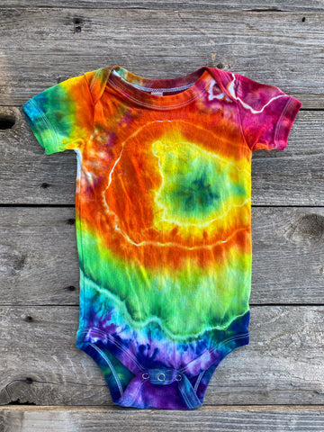 12-18 Month Rainbow Tie Dye Baby Bodysuit Shirt