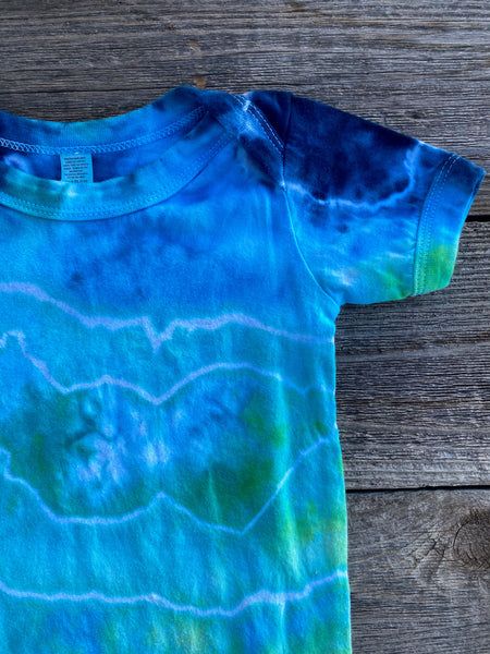 12-18 Month Sea Glass Tie Dye Baby Bodysuit Shirt