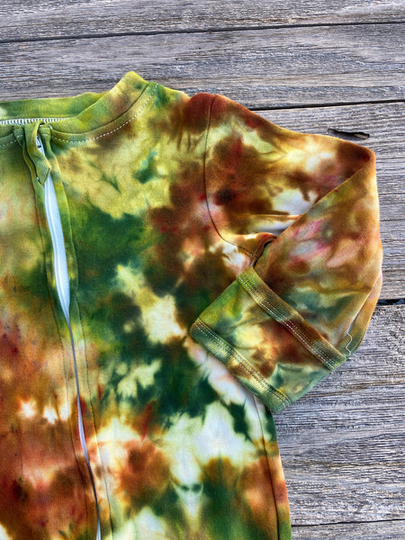 6-12 Month Zipper Tie Dye Baby Lounger Bronze Forest