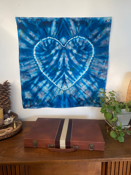 Blue Heart Mini Tapestry