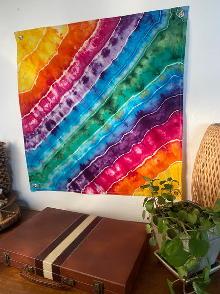 Rainbow Stripes Mini Tapestry