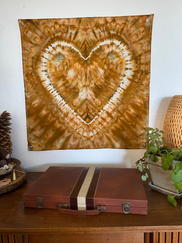 Mustard Heart Mini Tapestry