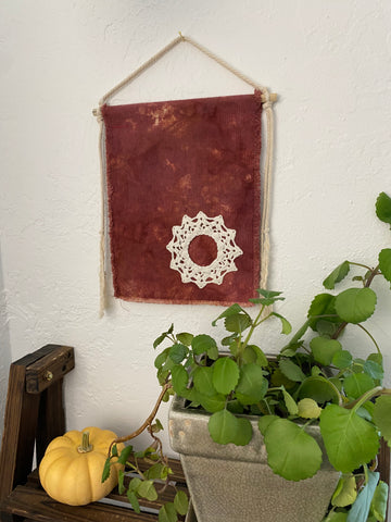 Phish Upcycled Doily Donut Wall Hanging