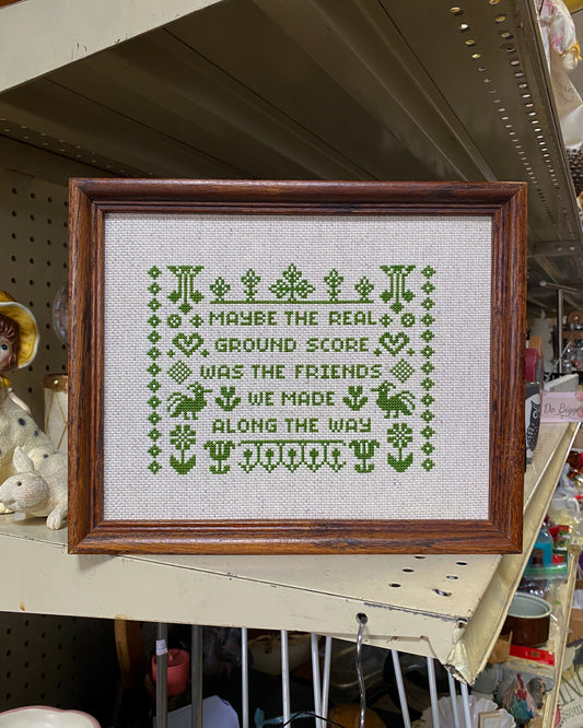 Ground Score Friends Framed Cross Stitch Art