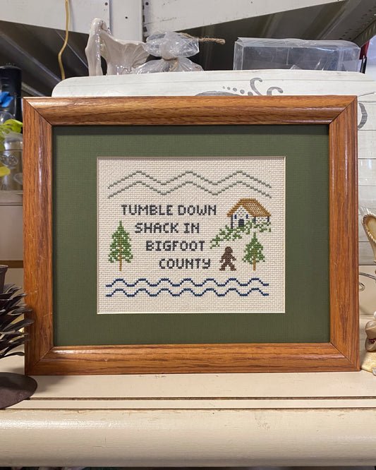 Bigfoot County Grateful Dead Framed Cross Stitch Art