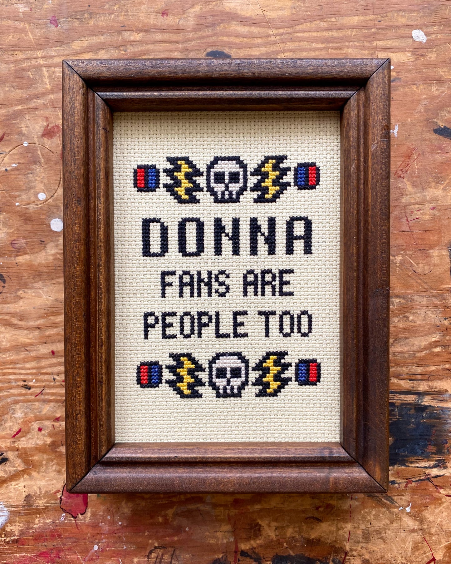 Custom Framing Request Donna Fans Rock Grateful Dead Framed Cross Stitch Art