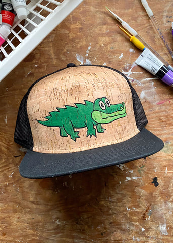 King Gizz Croc Cork Front Flat Brim Hat