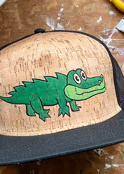 King Gizz Croc Cork Front Flat Brim Hat