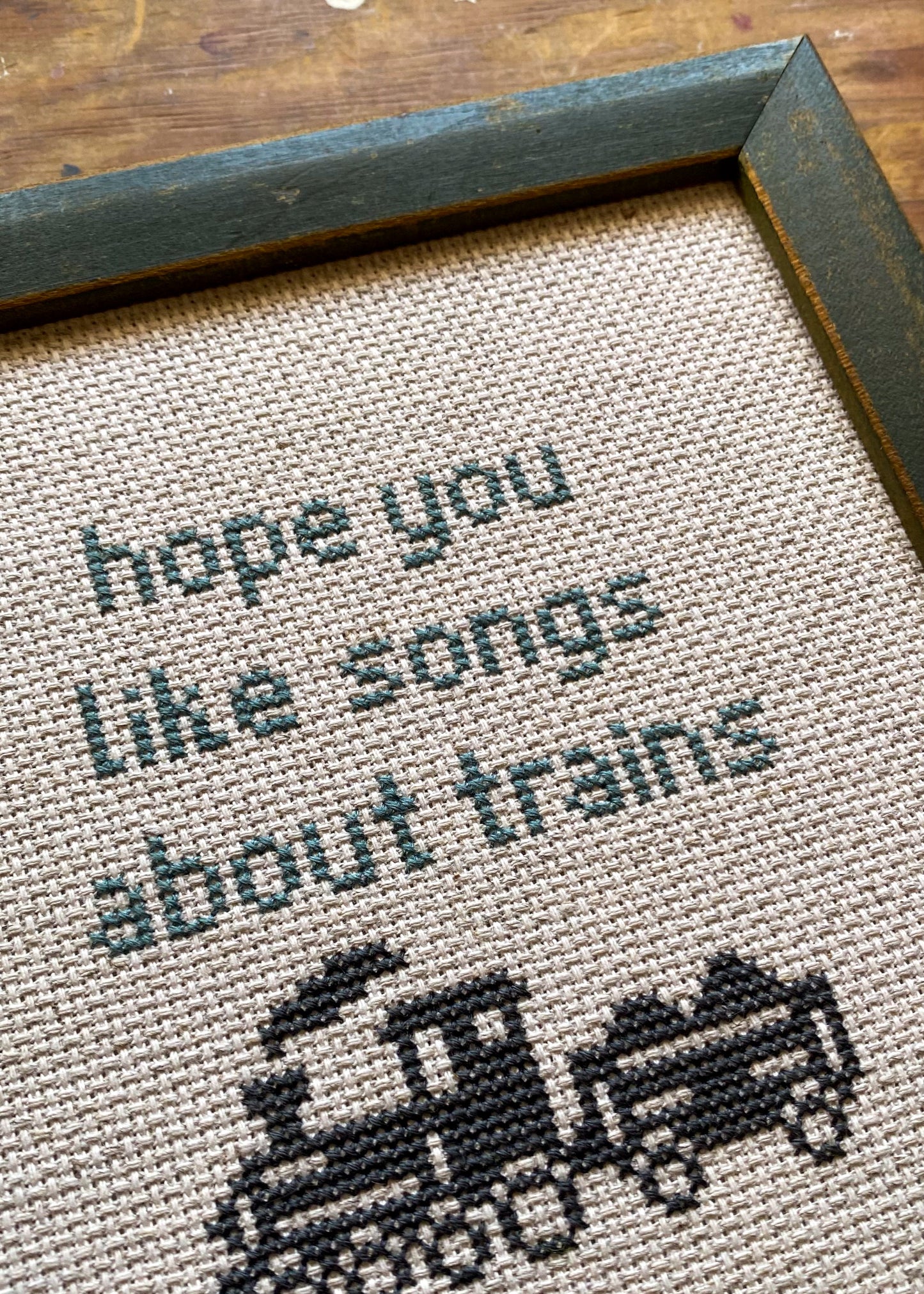 Train Songs Original Cross Stitch Art