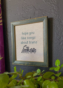 Train Songs Original Cross Stitch Art