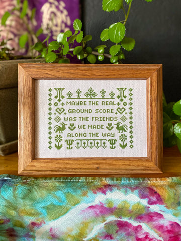 Ground Scored Friends Cross Stitch Paper Print