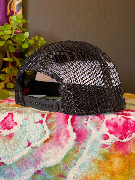 Neon Bike Hand painted Cork Flat Brim Hat