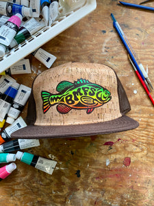 BMFS Neon Bass Hand painted Cork Flat Brim Hat