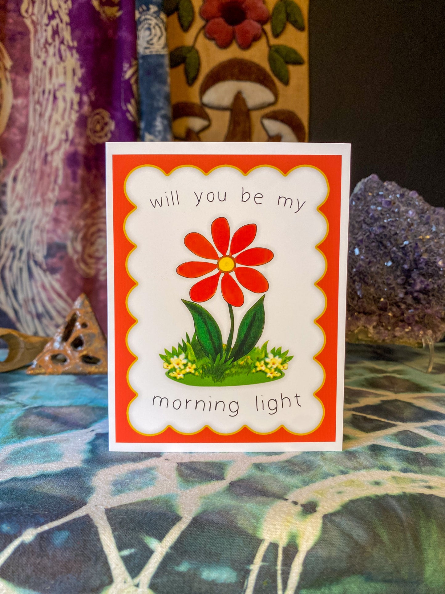 BMFS - Red Daisy Valentine Card