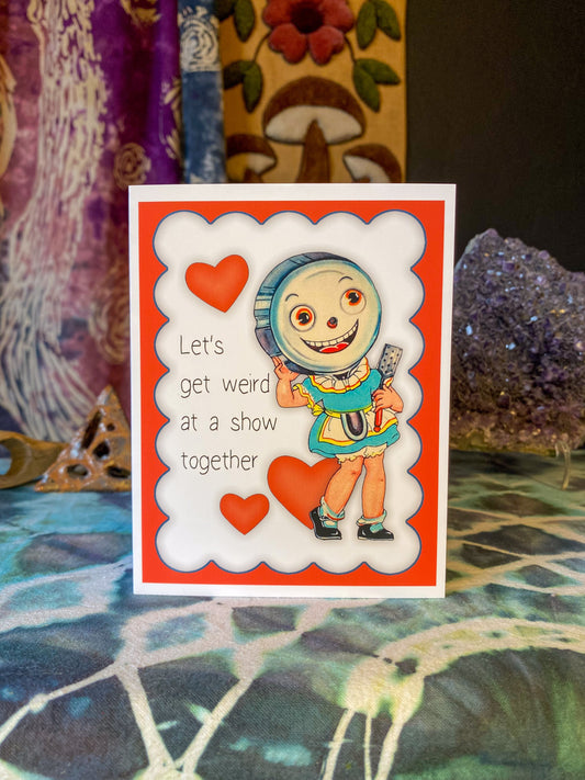 Hippie - Get Weird Valentine Card