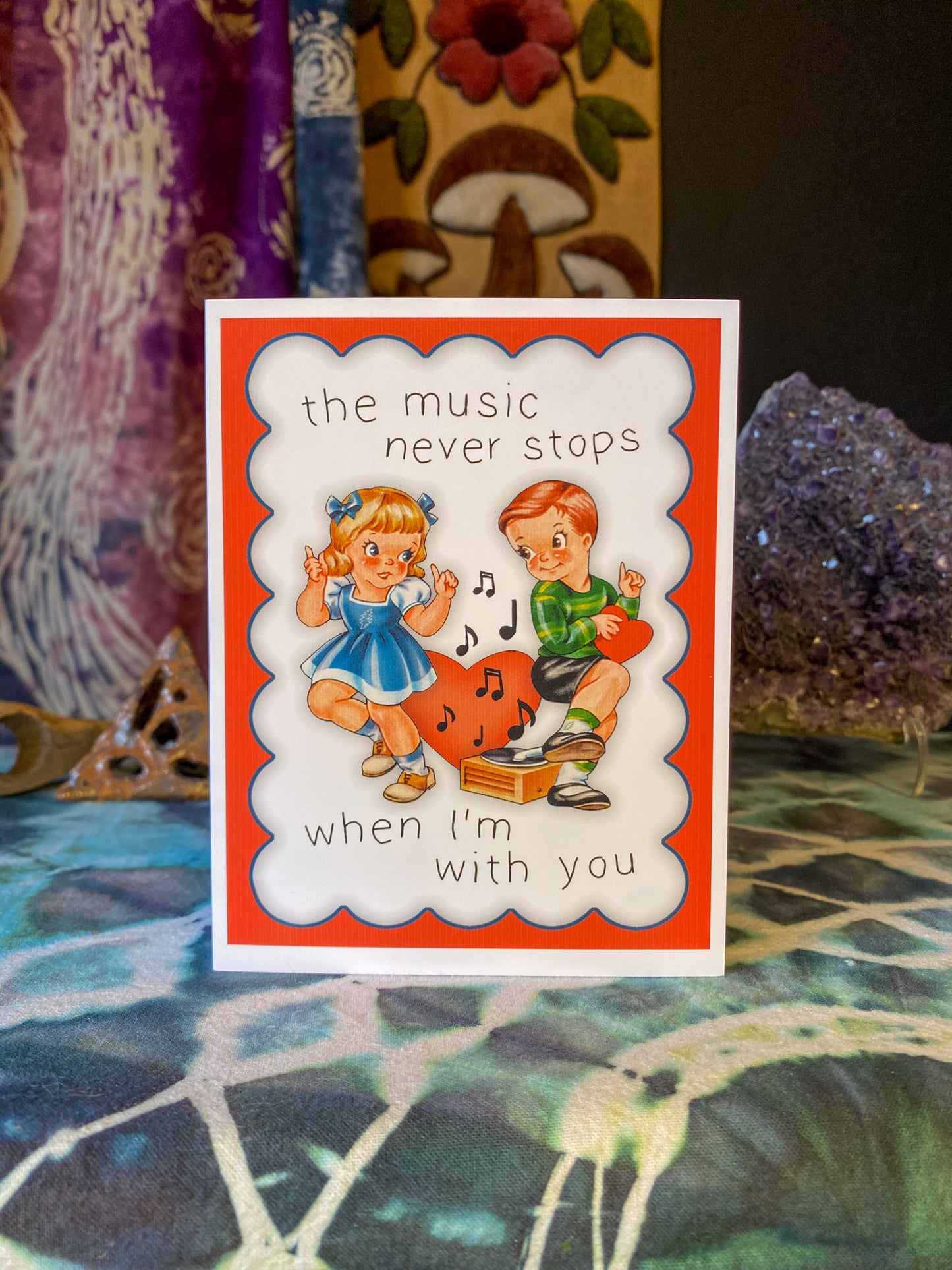 Dead - Music Never Stops Valentine Card