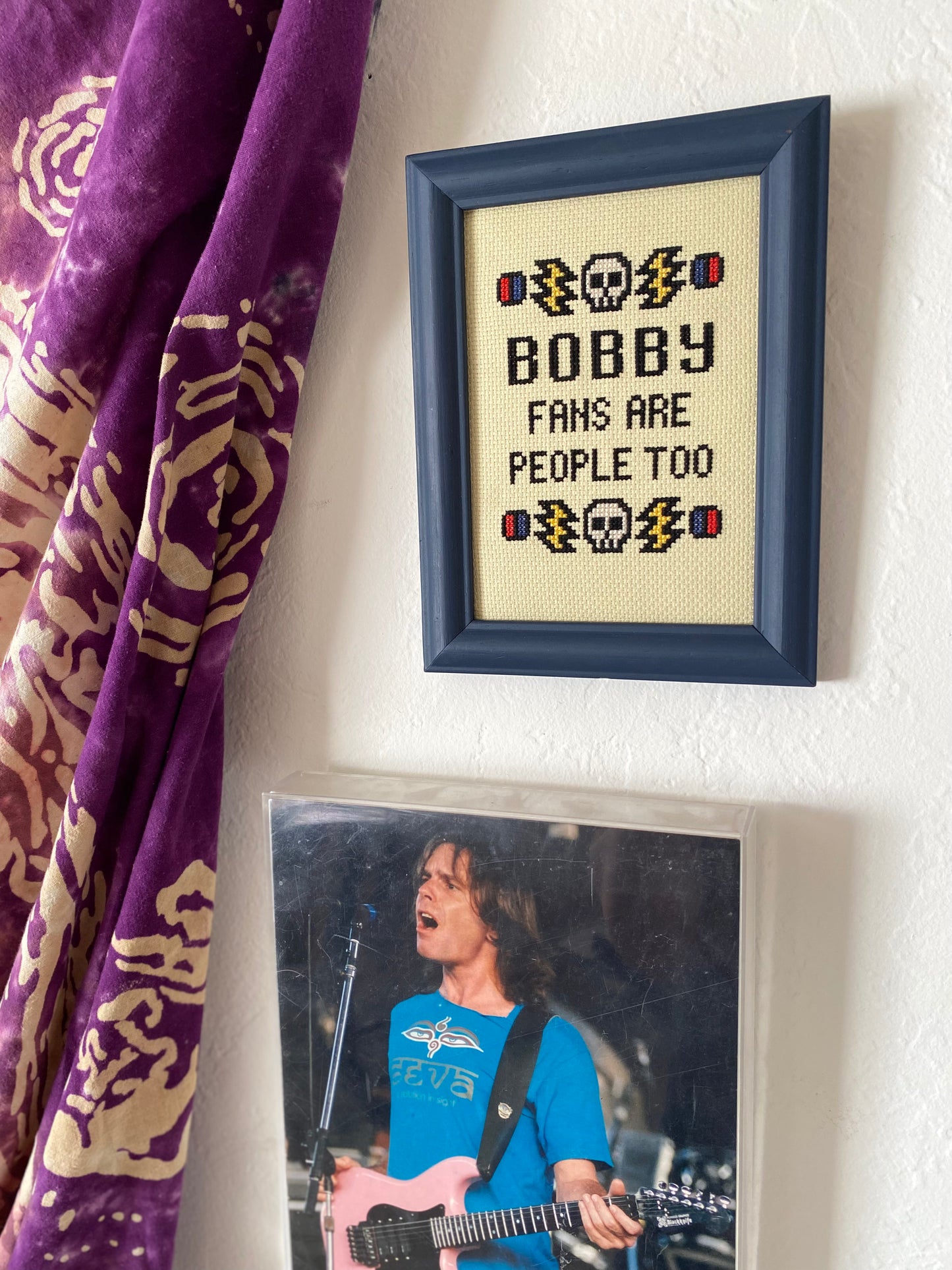 Bobby Fans Are People Too Original Finished Framed Cross Stitch