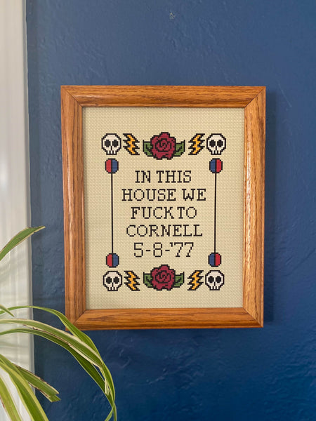 Grateful Dead Cornell '77 Cross Stitch Art Print