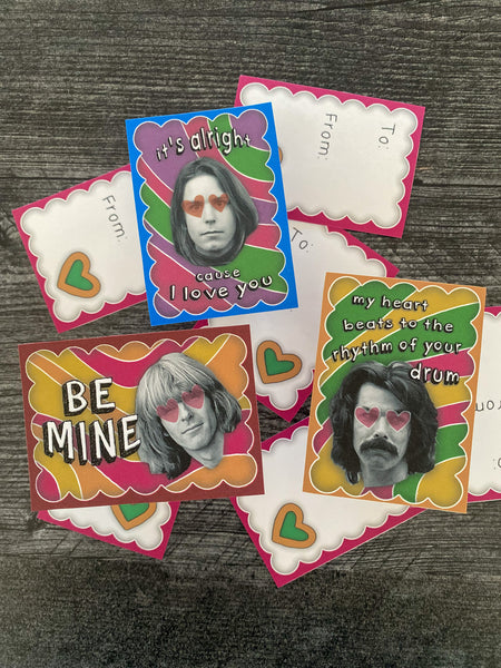 Set of 9 Mini Grateful Dead Valentines with Envelopes